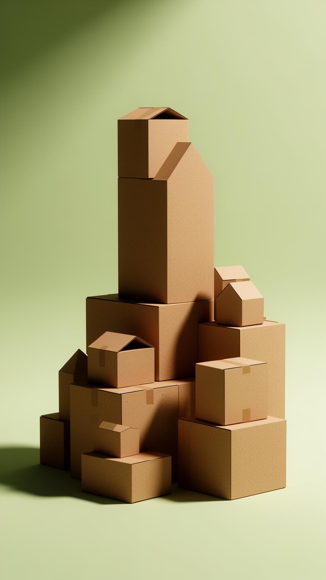 Stack di scatole da imballaggio