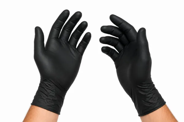 GUANTI MONOUSO IN NITRILE NERO SENZA POLVERE